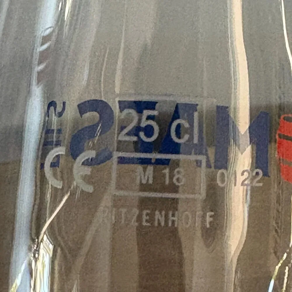 Maes‎ Pils Beer Glass Set of 4 Stemmed Tulip Logo 25cl Belgium Brewery